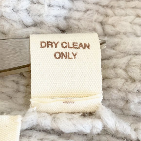 Inhabit | Light Gray Wool Blend Short Sleeve Open Cardigan Sweater | Size: 79 - Picture 8 of 8